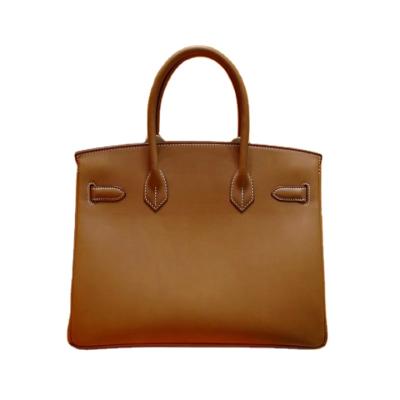 China Fashion High Quality A Good Quality Designer New 30cm Barenia 37 Gold Silver Clasp Luxury Genuine Leather Woman Handbag 37 2021 Handmade for sale