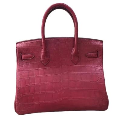 China GENUINE LEATHER custom logo branded original genuine designer bag luxury for famous women handbags designers crocodile alligator skin leather for sale