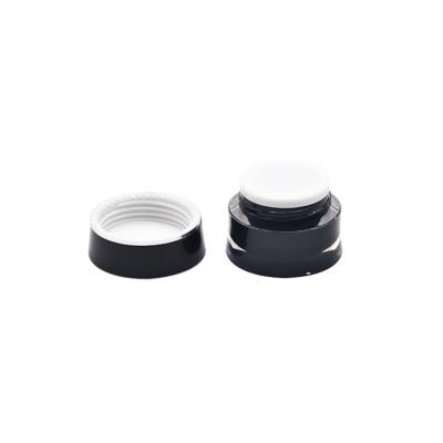 China Skin Care Cream Packing Jars 5G Black Cream Plastic Container For Cream Cosmetic Cream Jar for sale