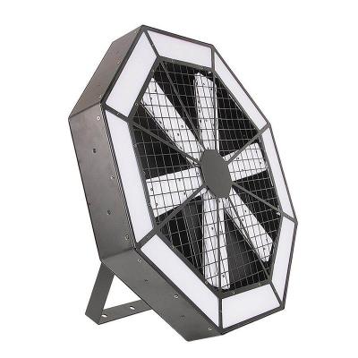 China Presents 2022 Qixin RGB Swirl Fan LED Background Wall Stage Light Fan Club Rotating Lights for sale