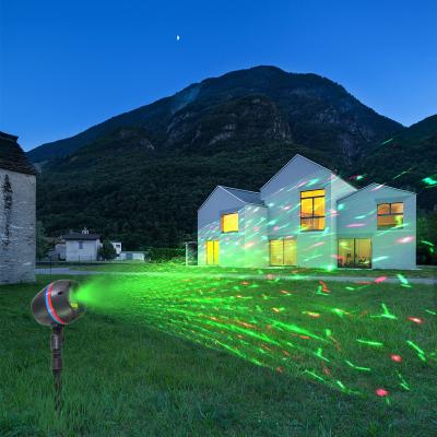 China Waterproof 2022 Qixin Mini Round Shape 5W ABS Red Christmas Green Laser Garden Laser Lawn Light for sale