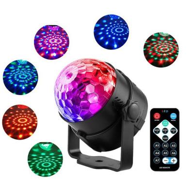 China Presents Qixin Good Quality Lights Disco Strobe Light 2022 Crystal Magic Ball RGB Stage Light With Remote Control for sale