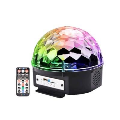 China Presents Qixin Best Selling Crystal Magic Ball 9 Color Strobe Disco Stage RGB LED Christmas Ball 2022 Light for sale