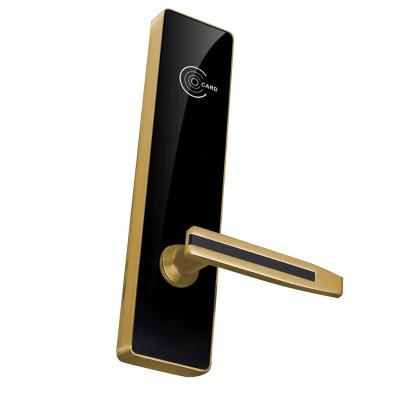 China Hotel smart door lock with metal and mirror panel is suitable for hotel apartment office for sale