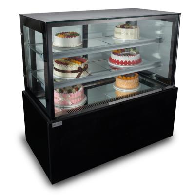 China Single-temperature Refrigeration Keep Drinks Cool Right Angle Fruit Display Cabinet Cake Defog Aluminum Door Frame for sale