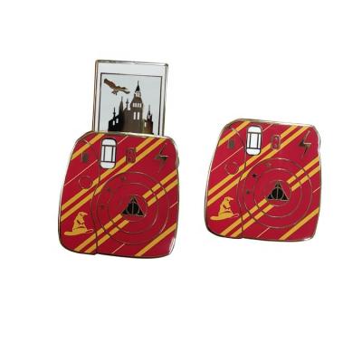 China Special cheap custom design red metal apparel Q version China design hard enamel lapel pin for sale