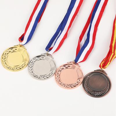 China Europe Gold Letterpress 3d Silver Copper Golden Engraving Printing Custom Round Running Competition Medals Sport for sale