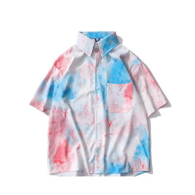 China Wholesale high quality formal anti-pilling dye tie custom team shirt with pocket for sale