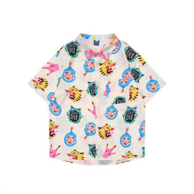 China new design of Anti-wrinkle printing cute men's hawaiian shirts men's cotton shirts for sale