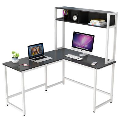 China Simple Design Convertible Home Office Black Wooden Computer Desk With Beaming for sale