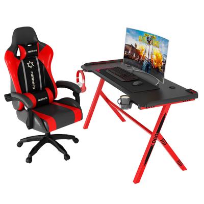 China New Design Office Furniture Easy Installation Black Carbon Fiber Computer Gaming Desk For E-sports for sale