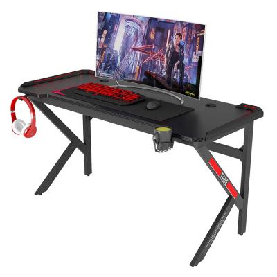 China New high quality easy installation modern design carbon fiber esports gaming RGB desk for sale