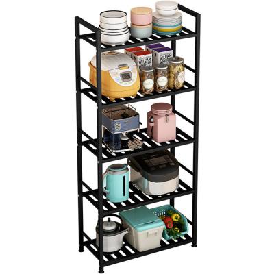 China Minimalist Kitchen Storage Racks Metal Microwave Oven Rack Kitchen Appliances Storage Rack for sale