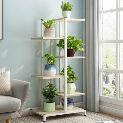 China Modern Indoor Outdoor Garden Iron Metal Shelves Display Flower Potted Plant Multi Tiered Rack for sale