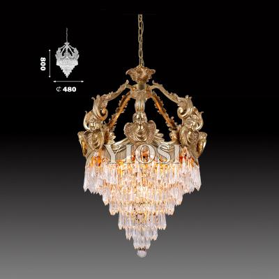 China Factory Price Traditional Luxury Contemporary Brass Chandelier For Residential for sale