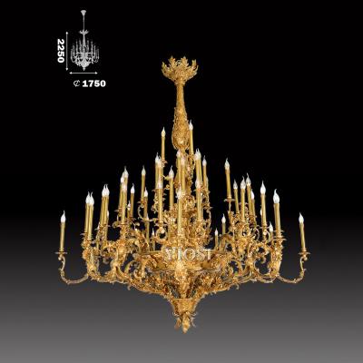 China Factory price traditional luxury brass chandelier antique brass chandelier lighting for sale