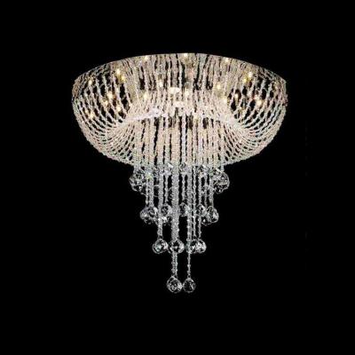 China Modern luxury traditional american iron villa k9 crystal chandelier with combination lights for sale