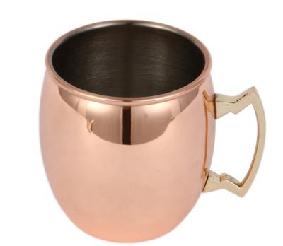 China Hot Selling High Quality Viable Stainless Steel Metal Moscow Mule Copper Cups Cocktail Glass Wine Cups for sale