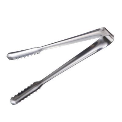 China Stainless Steel Viable Silver Ice Color Serving Tongs Used In Kitchen Bar for sale