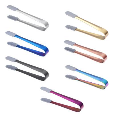 China Viable Ice Tongs Stainless Steel Mini Serving Tongs Small Kitchen Sugar Tongs for Tea Party Cafe Kitchen for sale