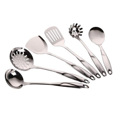 China Sustainable Wholesale 201 6 Pcs Stainless Steel Kitchen Utensils for sale