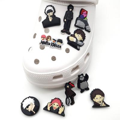 China Hobble Charm Jujutsu Kaisen Jibz Shoe Charms Shoe Decoration Fang Charms Cute Cartoon Shoe Accessories for sale