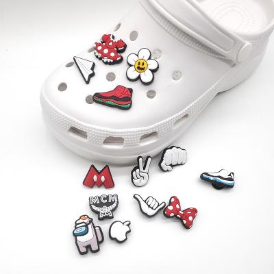 China Creative clog charm shoe chamrs jibz charm set croc accessories decoration PVC pins for sale