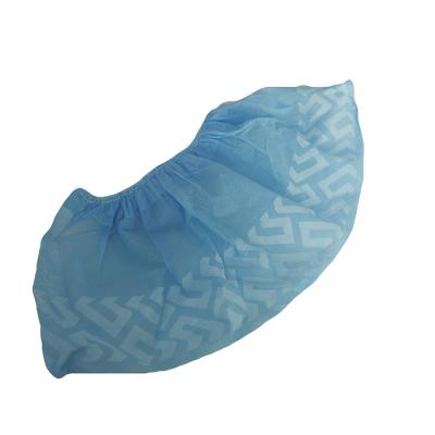 China Eco Friendly High Quality Disposable Blue Nonwoven Isolation Shoe Cover for sale