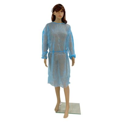 China Knitte or Disposable High Quality Professional Hospital Isolation Gown Customized by Elastic Cuffs for sale