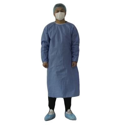 China Knitte or Elastic Cuffs Customized Reinforced Wood Pulp Medical Disposable Surgical Gown for sale