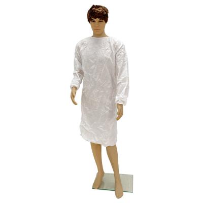 China Knitte Or Elastic Cheap Breathable Nonwoven Medical Disposable Cuffs Isolation Gown For Hospital for sale