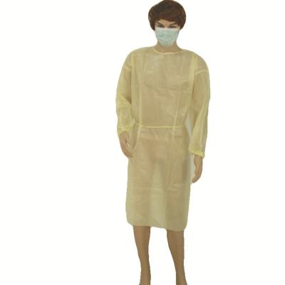 China Knitte Or Elastic Cuffs Professional Disposable Waterproof Isolation Gown For Hospital for sale