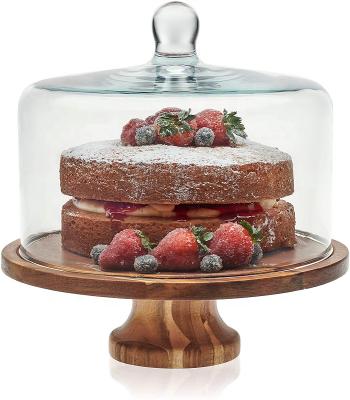 China Sustainable Acacia Log Server Cake Stand for sale