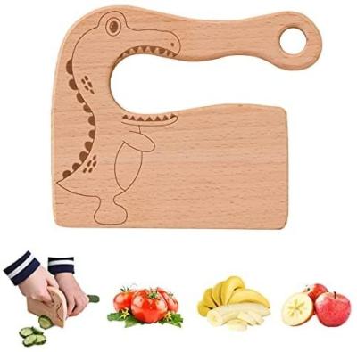 China MI YU Sustainable Bamboo Kids Kitchen Tools Kids Wooden Knife For Cooking And Vegetables Safe Cutting Fruits for sale