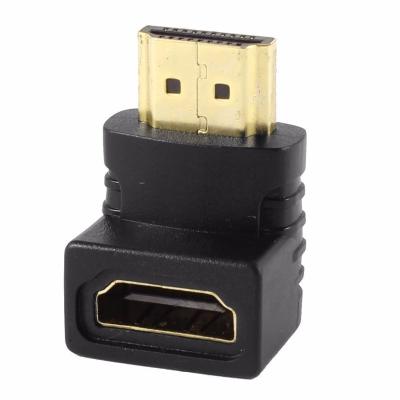 China 90 degree hdmi female to male right angle adapter monitor, 90 degree hdmi for sale