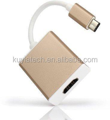 China Camera Kuyia Type C to HDMI Adapter / USB 3.1 Male High Quality Type C (USB-C) to HDMI 1080P HDTV Adapter for New MacBook, HP for sale