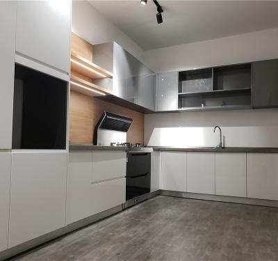 China Modern Contemporary Lacquer Ready To Collect Modern Customized Kitchen Pantry Storage Cabinets With Island for sale