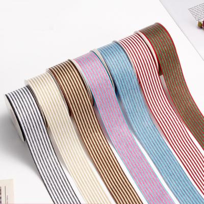 China Custom Logo Ribbon Satin Ribbon Polyester Cotton DIY High Tenacity Multi-Colors Wholesale Grosgrain Ribbon For Apparel Packaging Decoration for sale