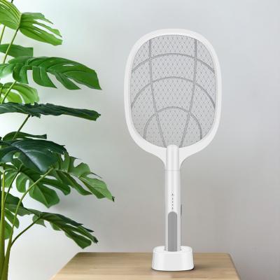 China 2021 Viable New Electric Rechargeable Insect Racket Mosquito Zapper USB Rechargeable Mosquito Swatter Kill Fly Insect Zapper Killer Trap for sale