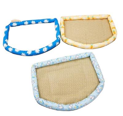 China Pet Waterproof Soft Cooling Silk Cat Dogs Mats Cool Pad For Pets Non-Slip Ice Bed Mat Summer Oxford Dog Sleeping for sale