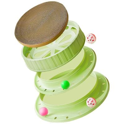 China Stocked Three-Layer Round Scratch-Resistant Cat Scratcher Claw Crusher Cat Toys for sale