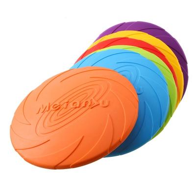 China Stocked Soft Foldable Rubber Pet Spray Toys Dog Q.I Training Dog Flight Disc for sale