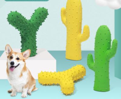 China Amazon Good Quality Stocked Hot Selling Cactus Dog Chew Toy Toothbrush Dog Teeth Molar Cleaning for sale