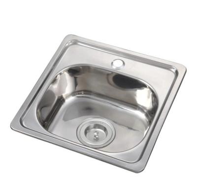 China Without Faucet Square Stainless Steel Small Size Single Bowl Kitchen Sinks for sale