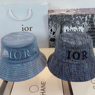 China Barred 2021 luxury fashion accessories new fisherman denim classic striped ladies Hat Sun Hat for sale