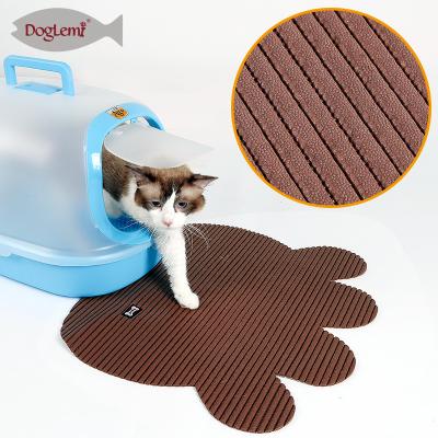 China Soft Sustainable Anti-Bring Cat Sand Mat Toilet Pad, Non Slip Splash Pad Collapsible Pet Litter Mat for sale