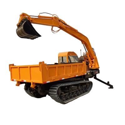 China Crawler Mounted Digging Excavator Farm Orchard Garden Machine Dump Truck Made in China for sale