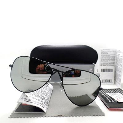 China Brand Designer Ray Band Sunglasses Men Women Fashion Sunglasses Luxury Aviation Glass Lens Sun Glasses Frame Alloy Eyewear With Box for sale