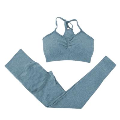 China Wholesale Antibacterial 2/3/4PCS Sports Seamless Fitness Suits Women Yoga Set Shockproof Workout Sports Bra High Waist Shorts Gym Leggings for sale