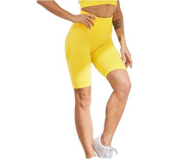 China 2022 Antibacterial Seamless Sports Shorts For Women Lift Up Yoga Shorts High Waist Fitness Running Workout Gym Leggioga Slim Panties for sale